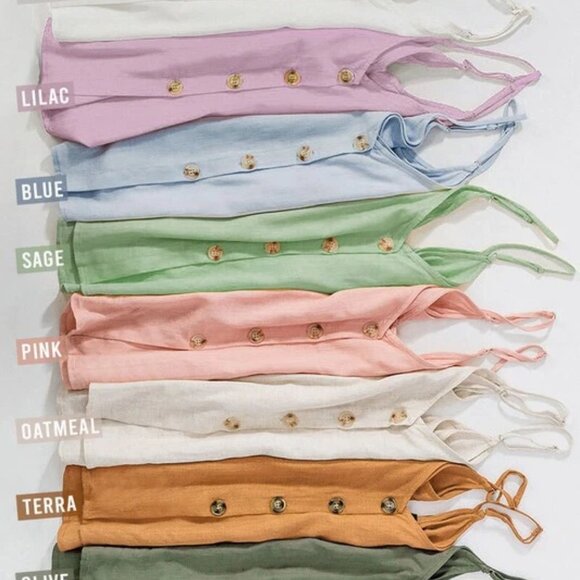 Linen Oatmeal Cami - Picture 6 of 7